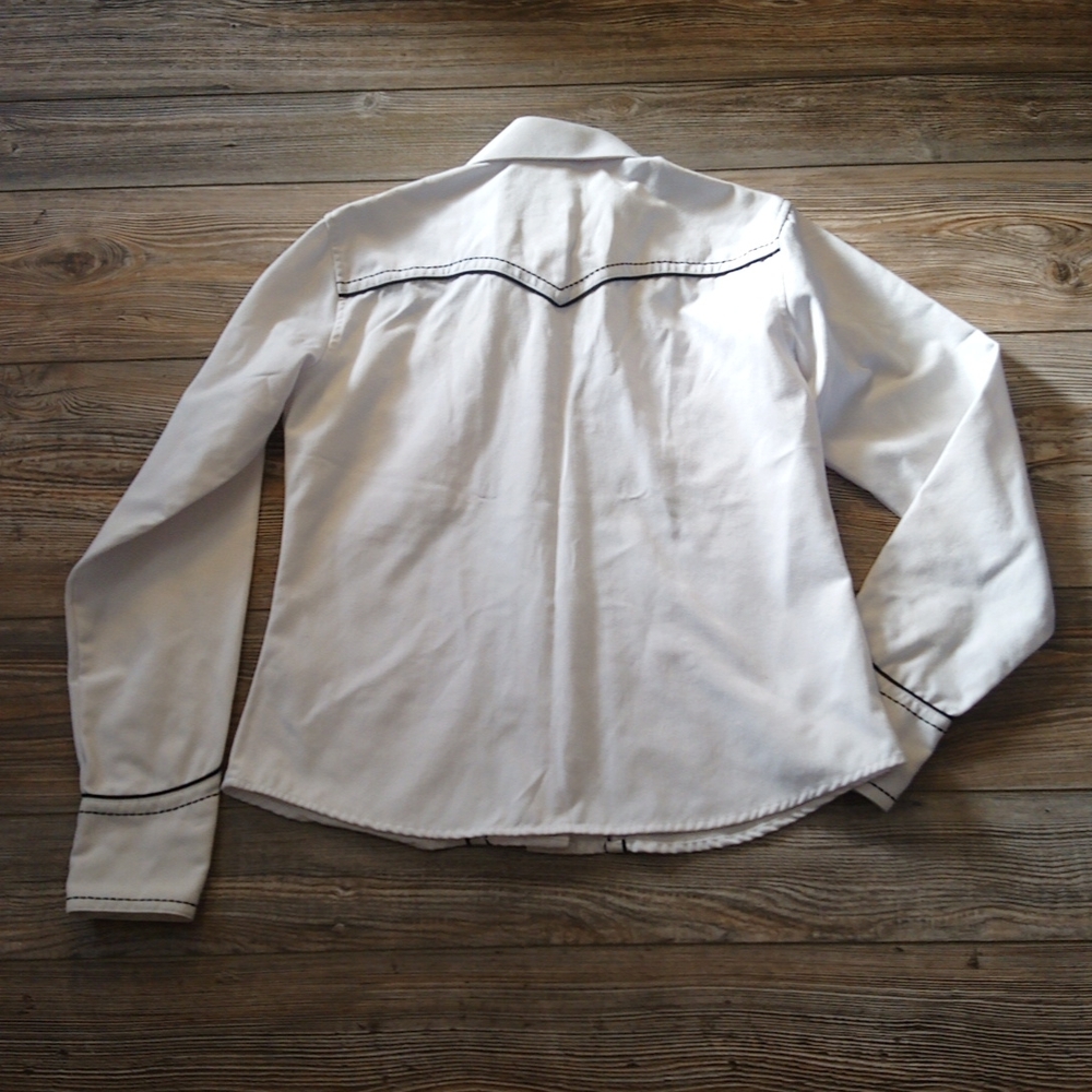 Western Rodeo Boho Embroidered Long Sleeve Button Down Front Blouse Top - Picture 7 of 11